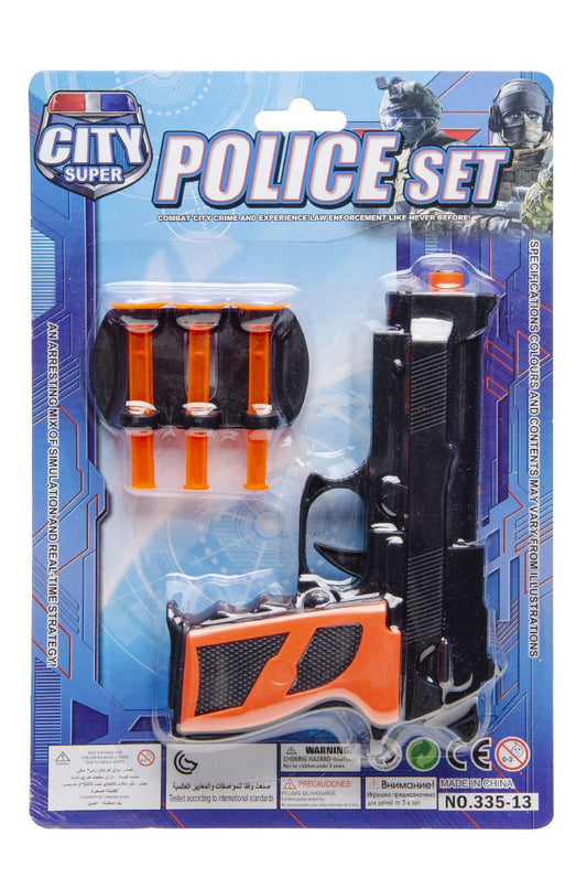 PISTOOL ZWART+3 PIJLTJES