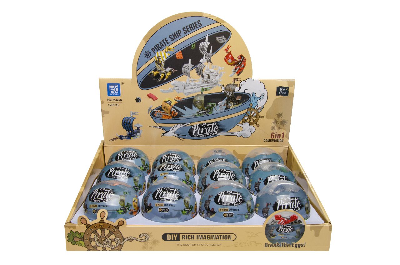 BLOKJES. PIRATENBOOT