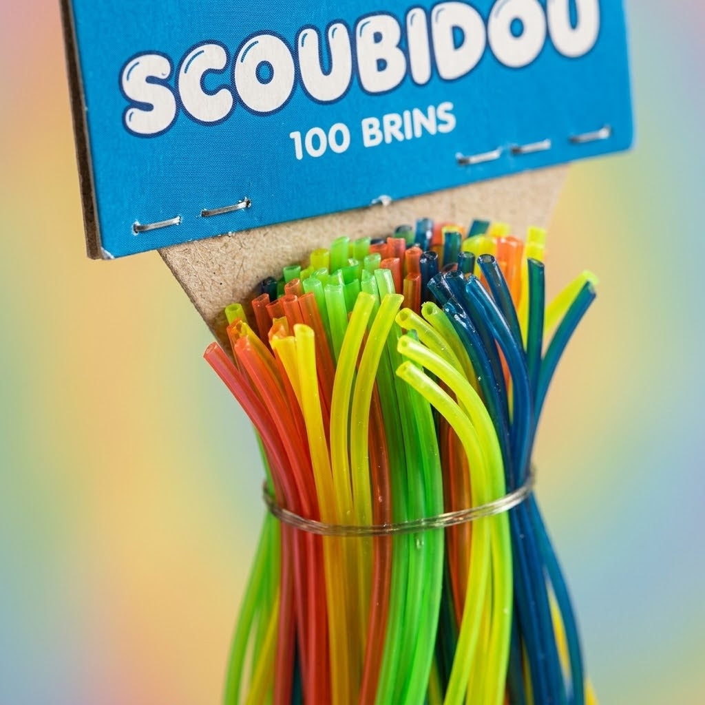 Scoubidou Strings Neon 80 cm Bag of 100 - close-up