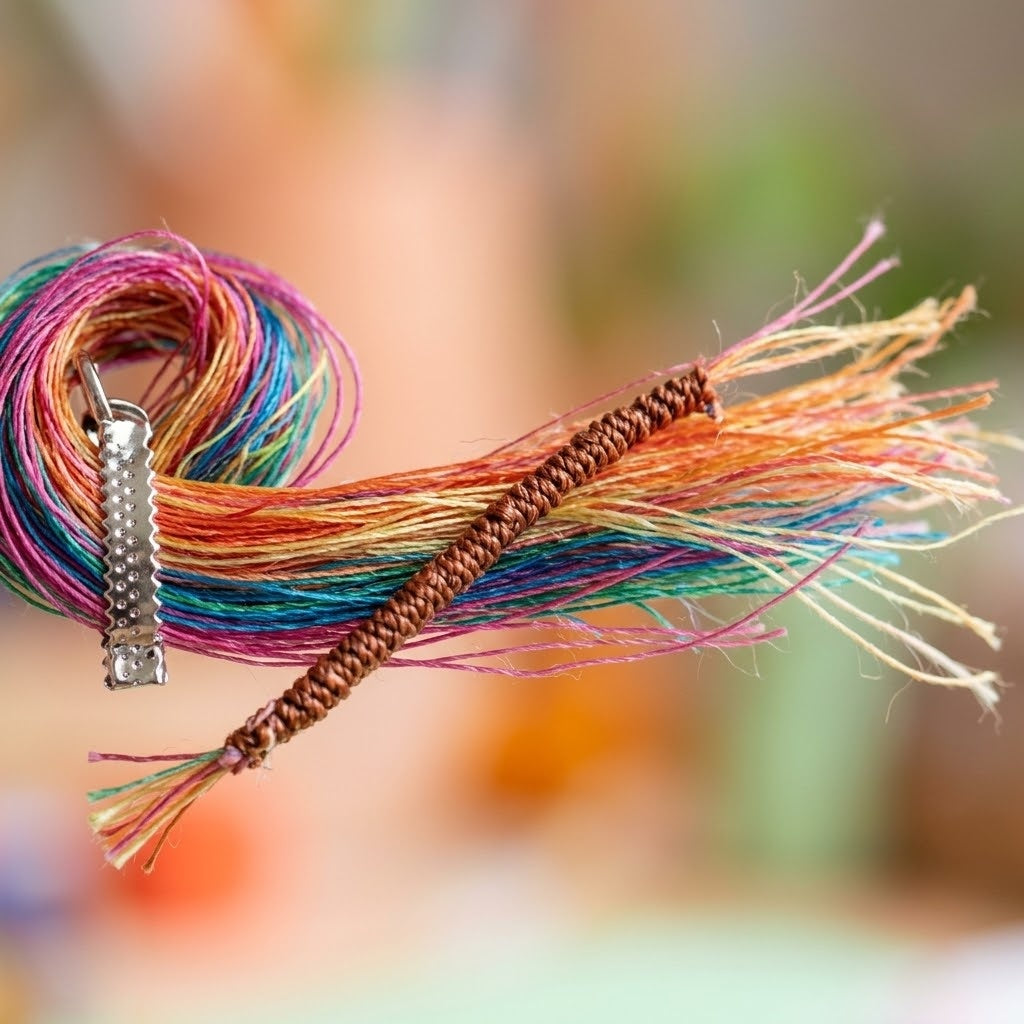 Glitter Scoubidou Strings 80 cm Craft Lacing - close-up