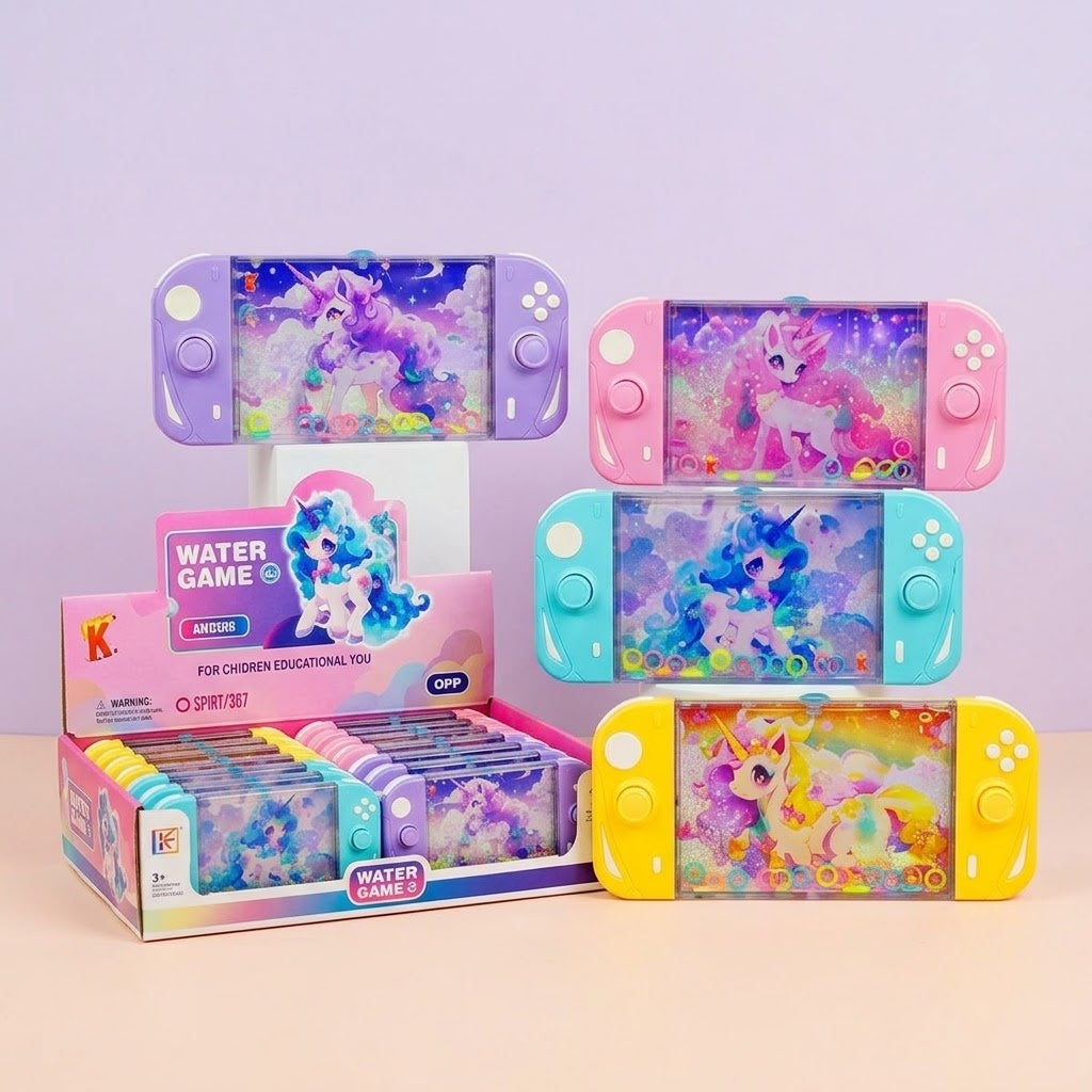 Unicorn Water Ring Toss Game Console 18 cm - studio photo