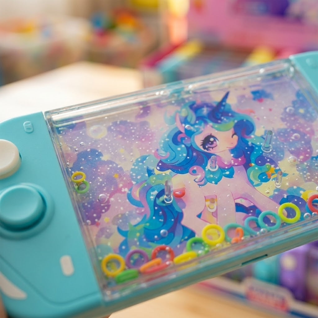 Unicorn Water Ring Toss Game Console 18 cm - close-up