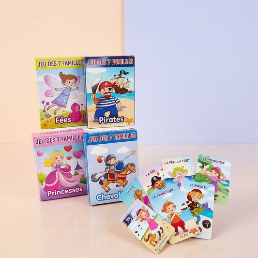 Happy Families Card Game Characters 7 Families - studio photo