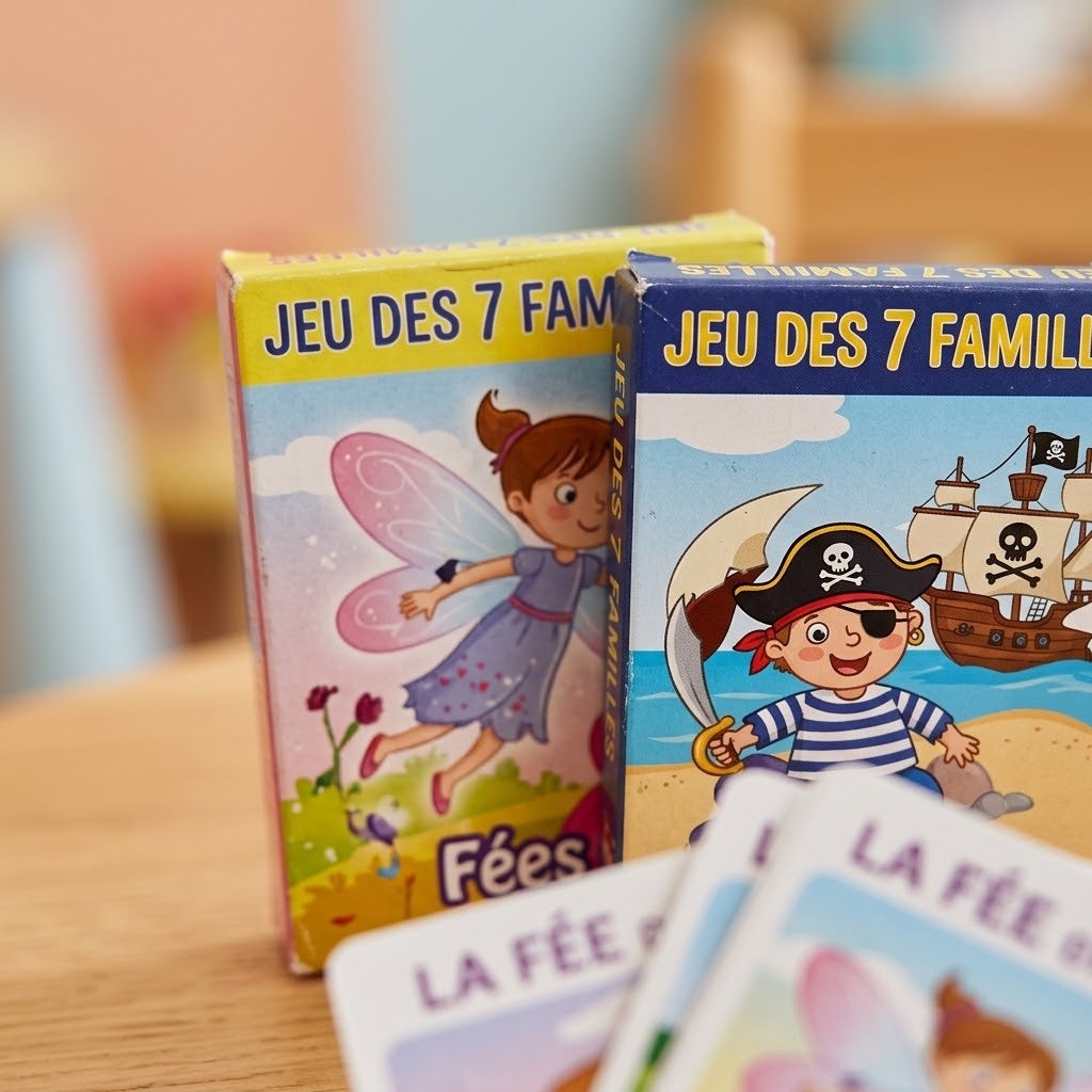 Happy Families Card Game Characters 7 Families - close-up