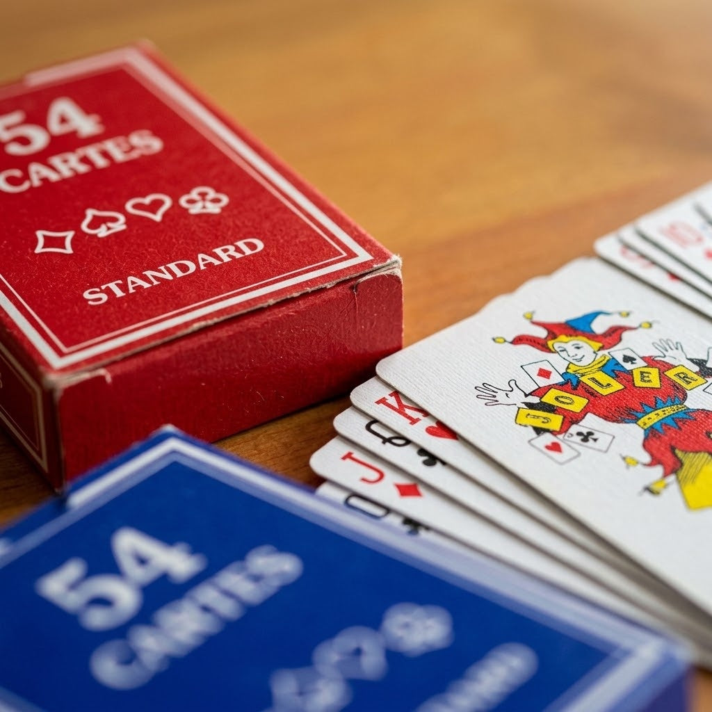 Playing Cards Deck of 54 on Hanging Card - close-up