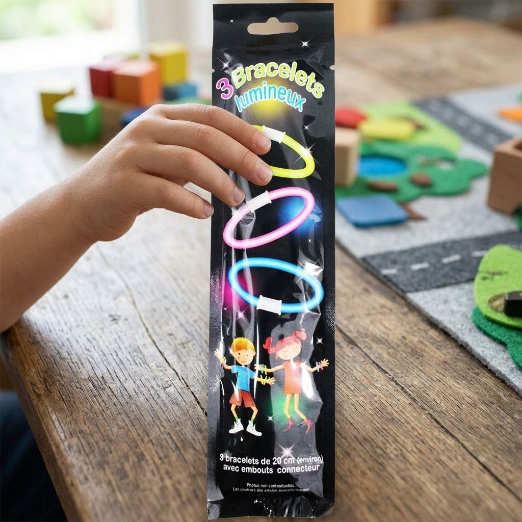 Glow Bracelets Set of 3 with Connectors 20 cm - lifestyle photo