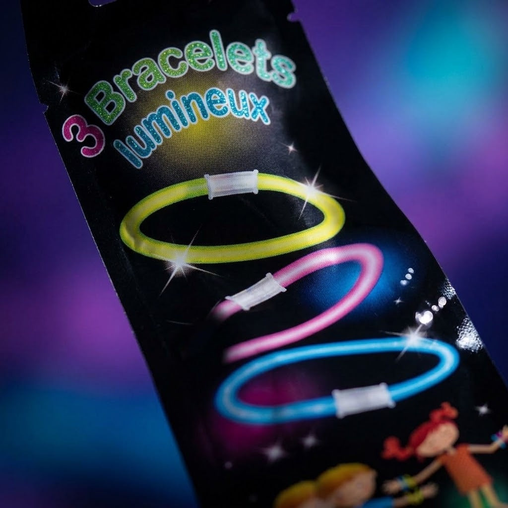 Glow Bracelets Set of 3 with Connectors 20 cm - close-up