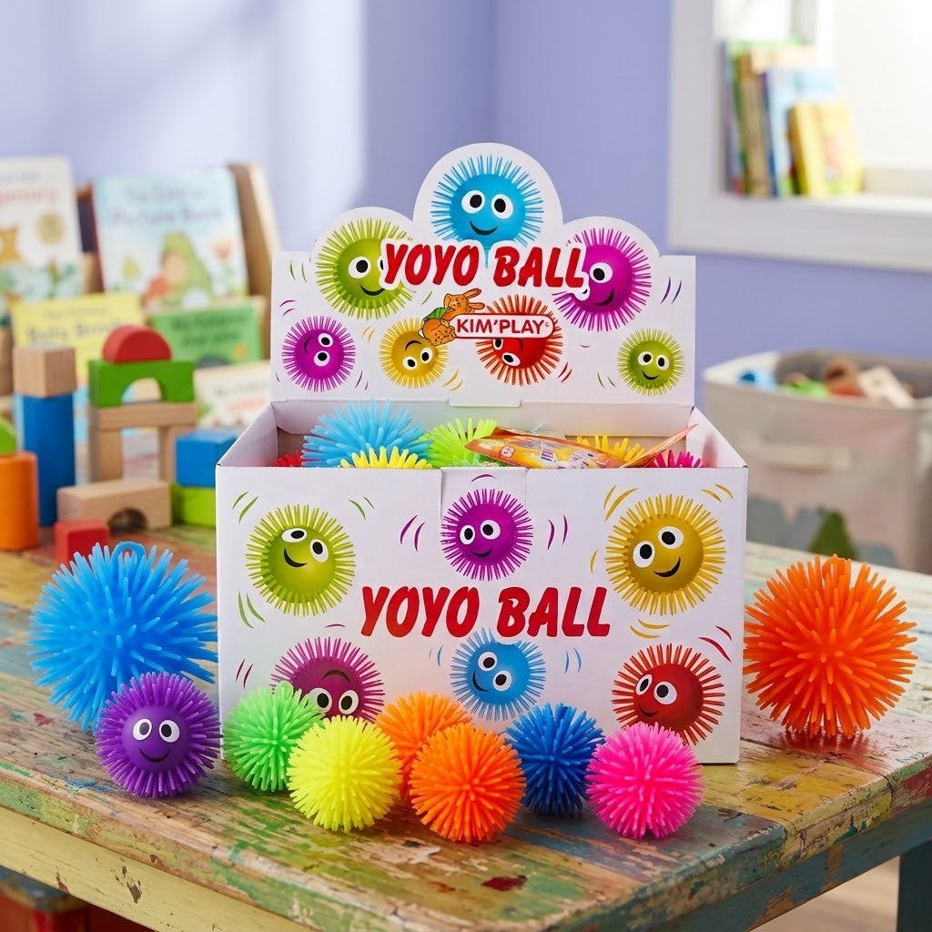 Light-Up Puffer Face Ball Yo-Yo 10 cm - lifestyle photo