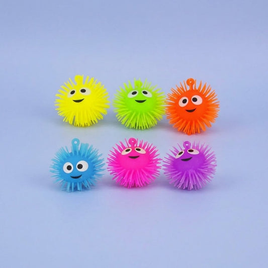 Light-Up Puffer Face Ball Yo-Yo 16 cm - studio photo