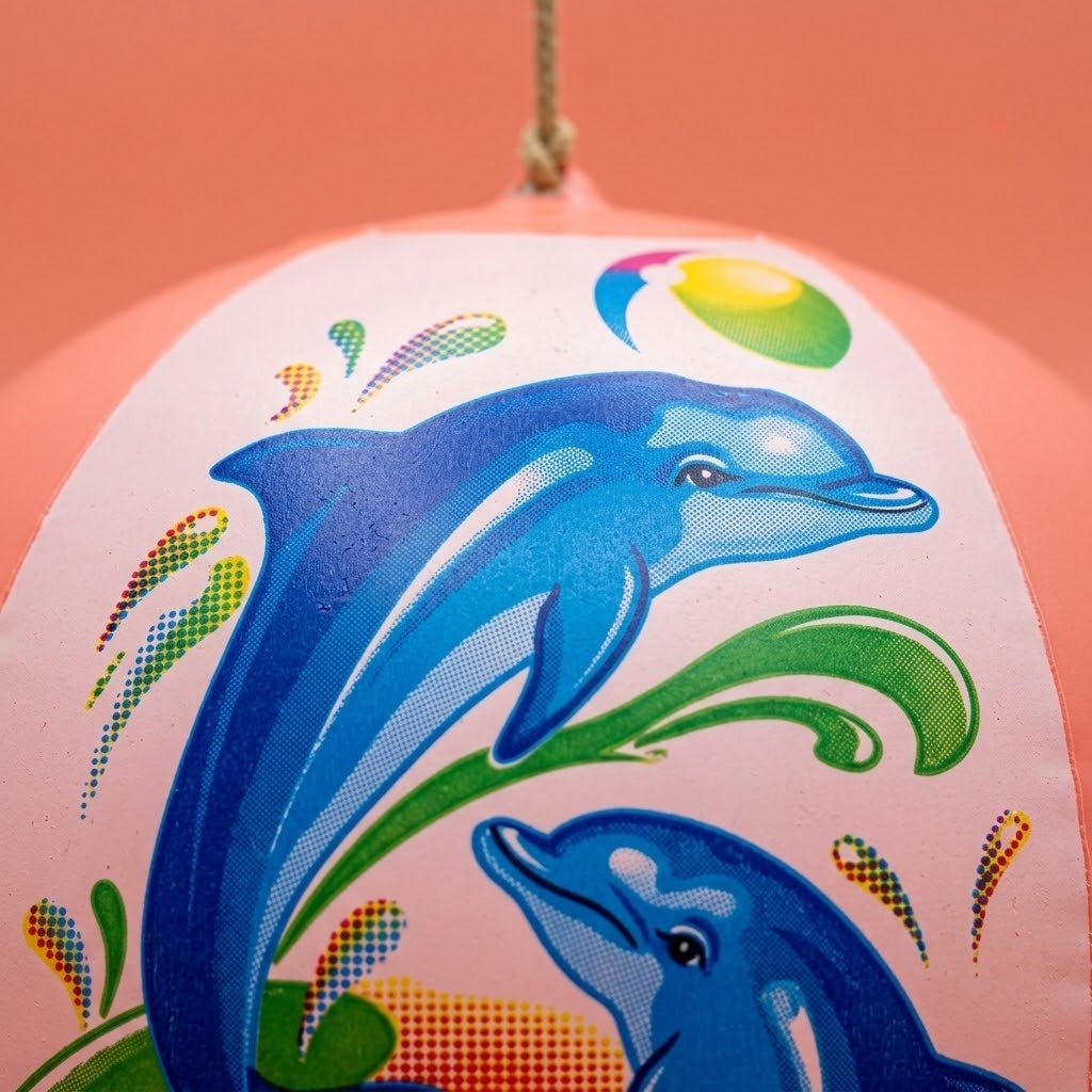 Inflatable Balloon Paddle Bat Dolphin Design - close-up