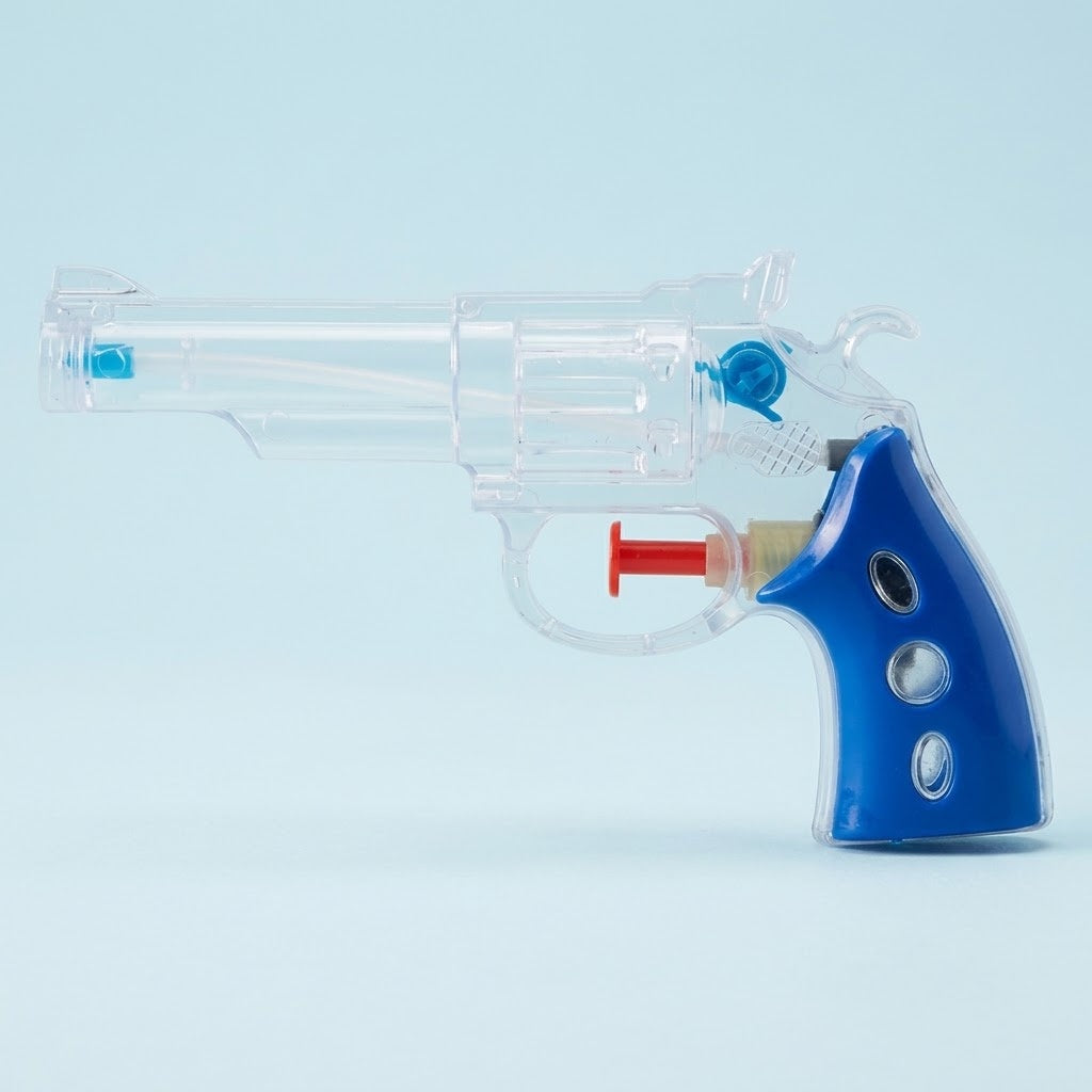 Revolver Water Gun 16 cm Water Pistol 3 Colours - studio photo