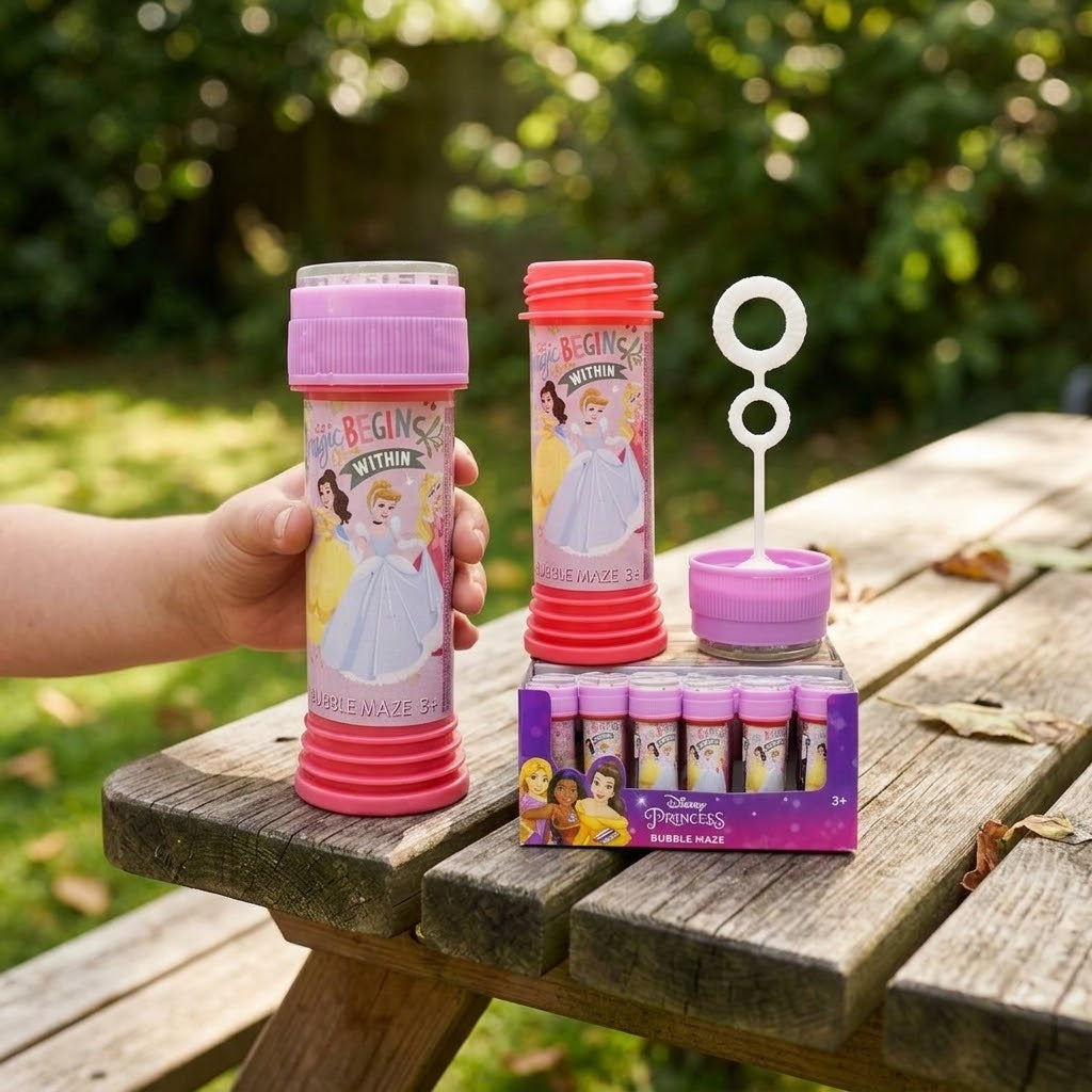 Disney Princess Bubbles Tube 50 ml with Maze Game Cap - lifestyle photo