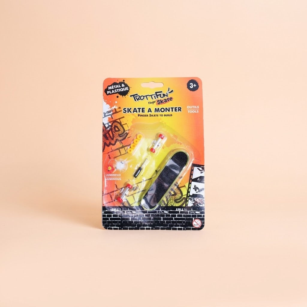 Light-Up Finger Skateboard Build Kit with Tools - studio photo