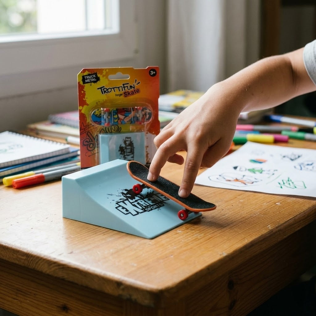 Finger Skateboard with Ramp Fingerboard Toy - lifestyle photo