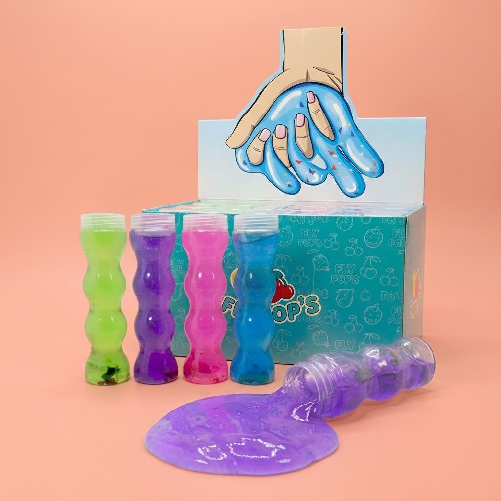 Glitter Slime Tube Large Sparkly Slime Putty - studio photo