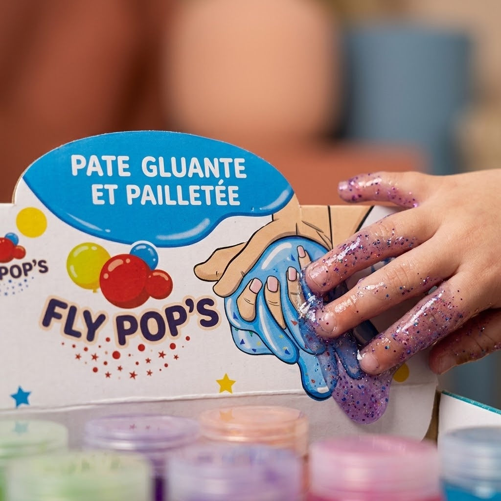 Glitter Slime Tube Large Sparkly Slime Putty - close-up