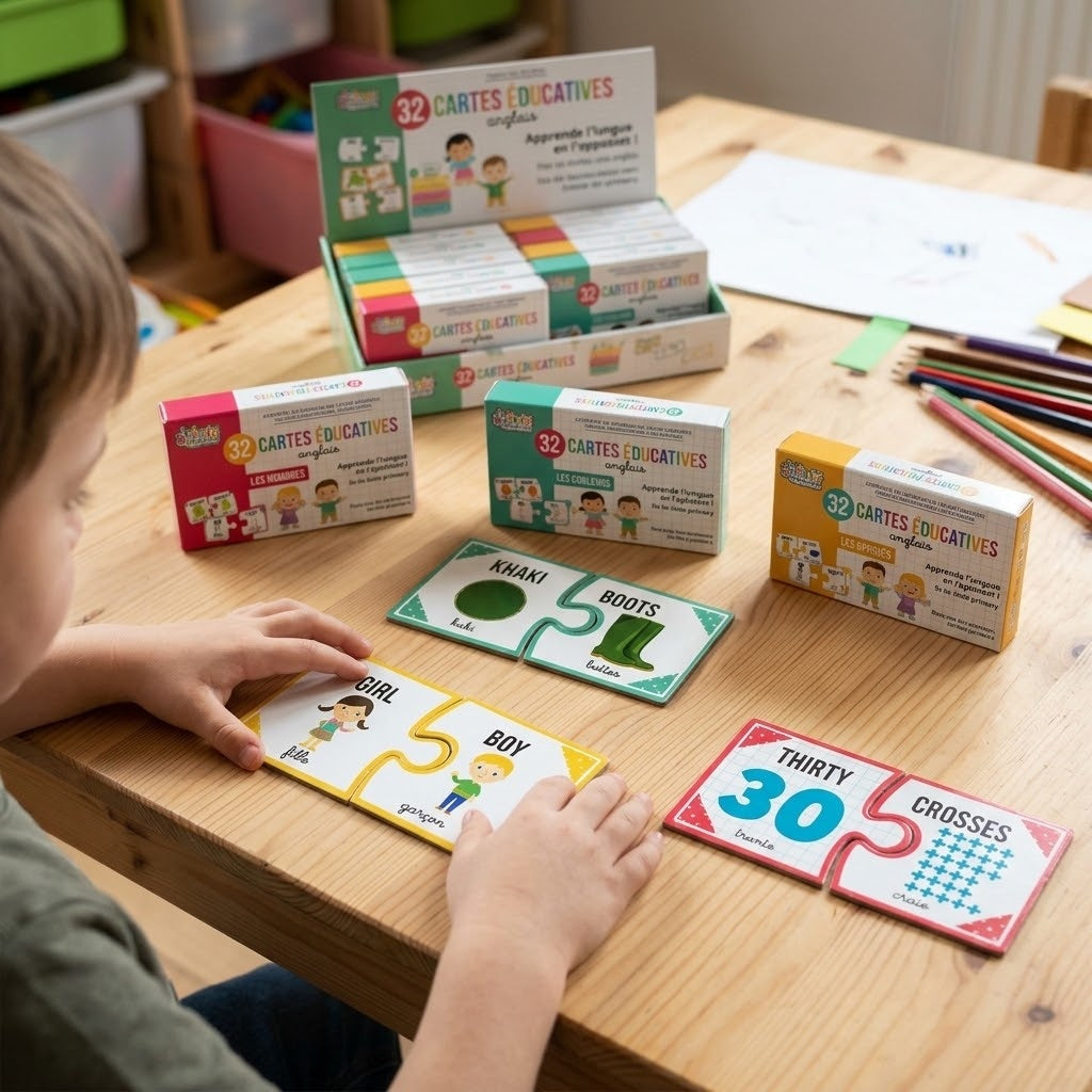 English Learning Flash Cards 32 Cards - lifestyle photo