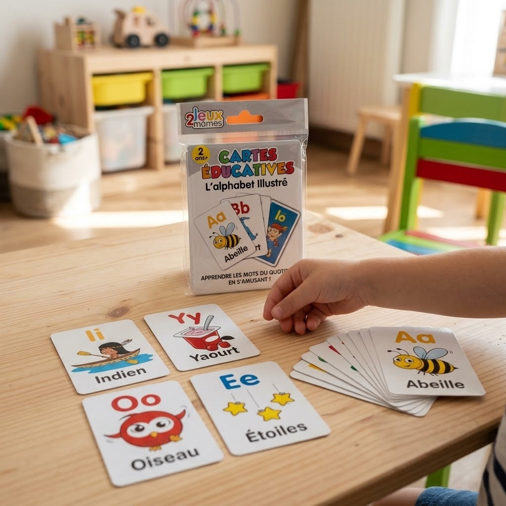 Illustrated Alphabet Flash Cards 26 Cards - lifestyle photo