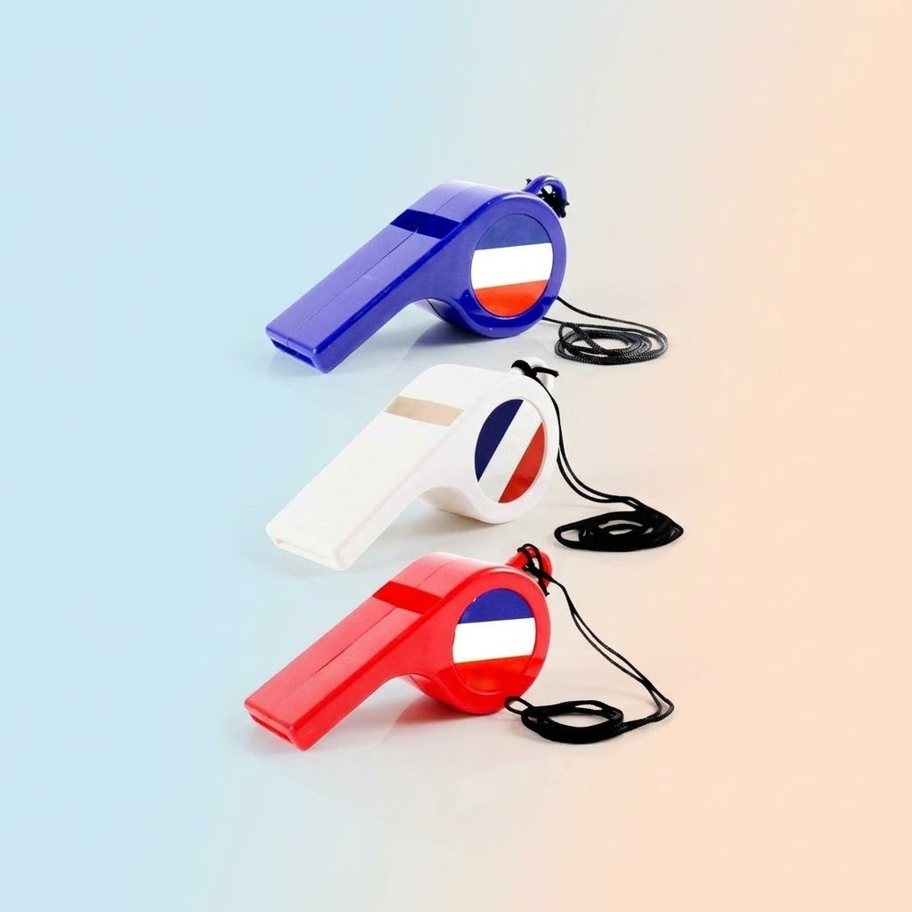 Giant Whistle Supporter Noise Maker Party Favour - studio photo