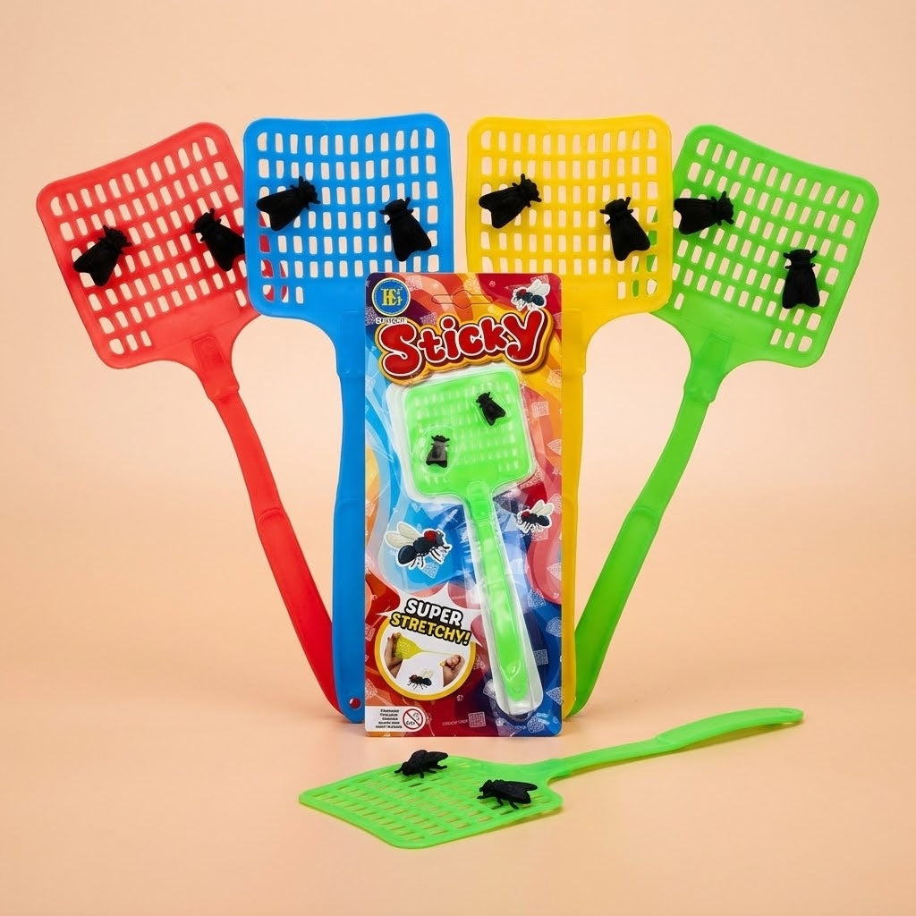 Sticky Fly Swatter Stretchy Novelty Toy - studio photo