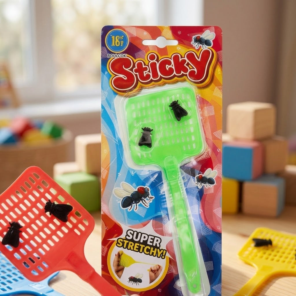 Sticky Fly Swatter Stretchy Novelty Toy - close-up