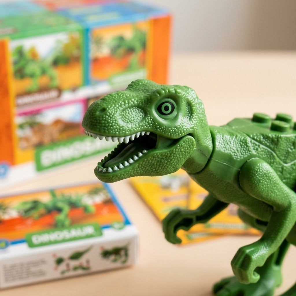 Dinosaur Compatible Building Bricks Mini Set - close-up