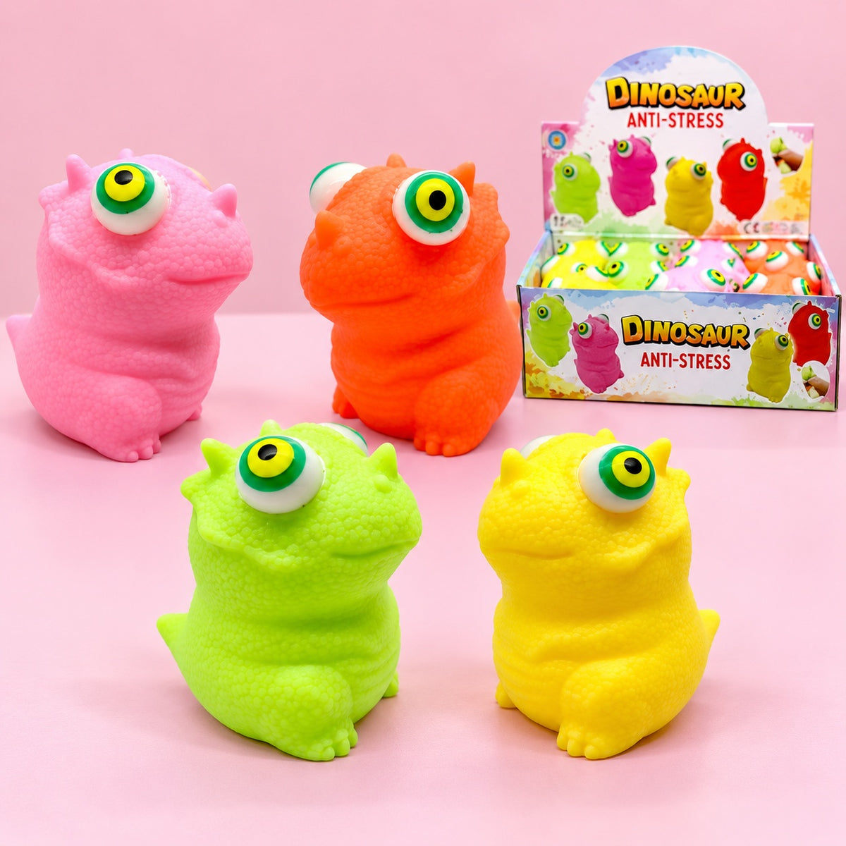 Big Eyes Squishy Dinosaur Stress Toy Fidget Toy - studio photo