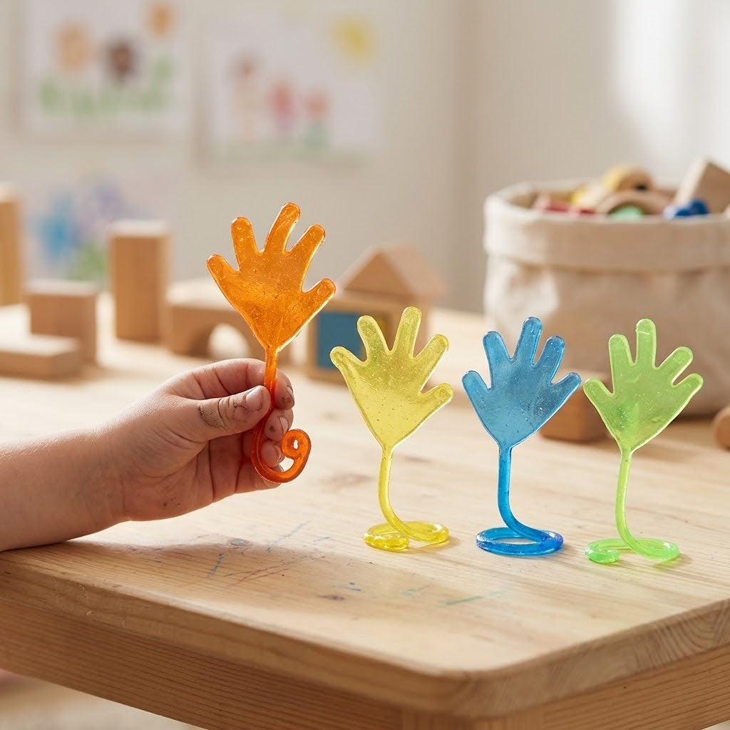 Sticky Hand Stretchy Toy – Party Bag Filler 5 cm - lifestyle photo
