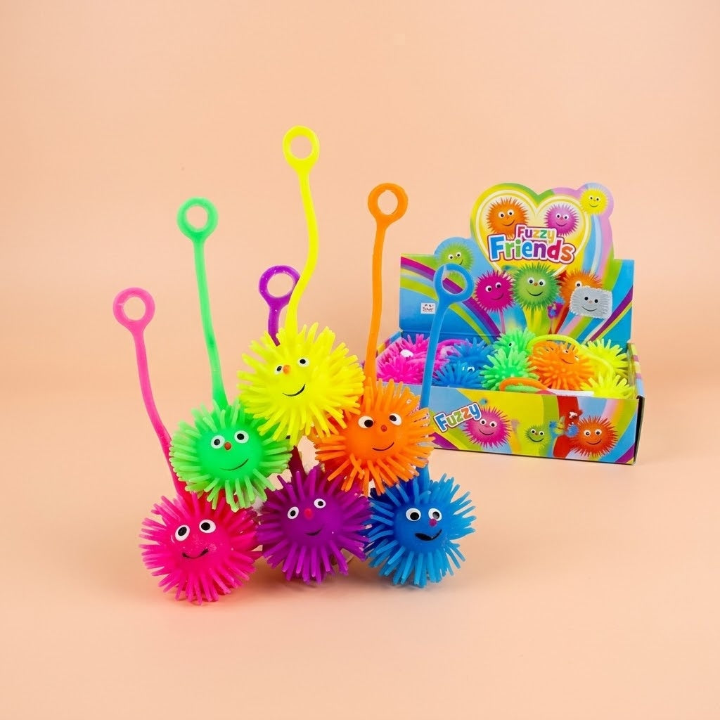 Light-Up Puffer Yo-Yo Spiky Ball Toy 5 cm - studio photo