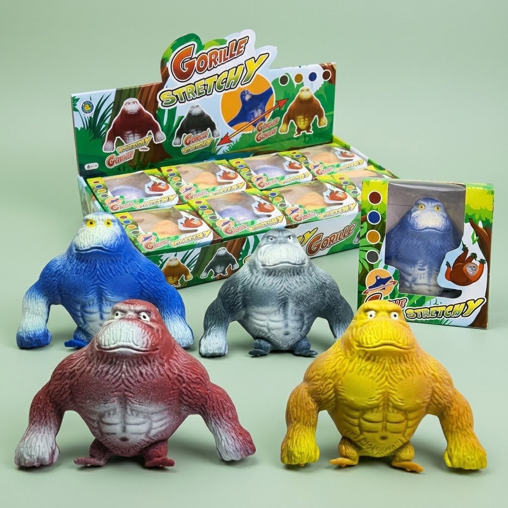 Stretchy Sand-Filled Gorilla Stress Toy 12 cm - studio photo