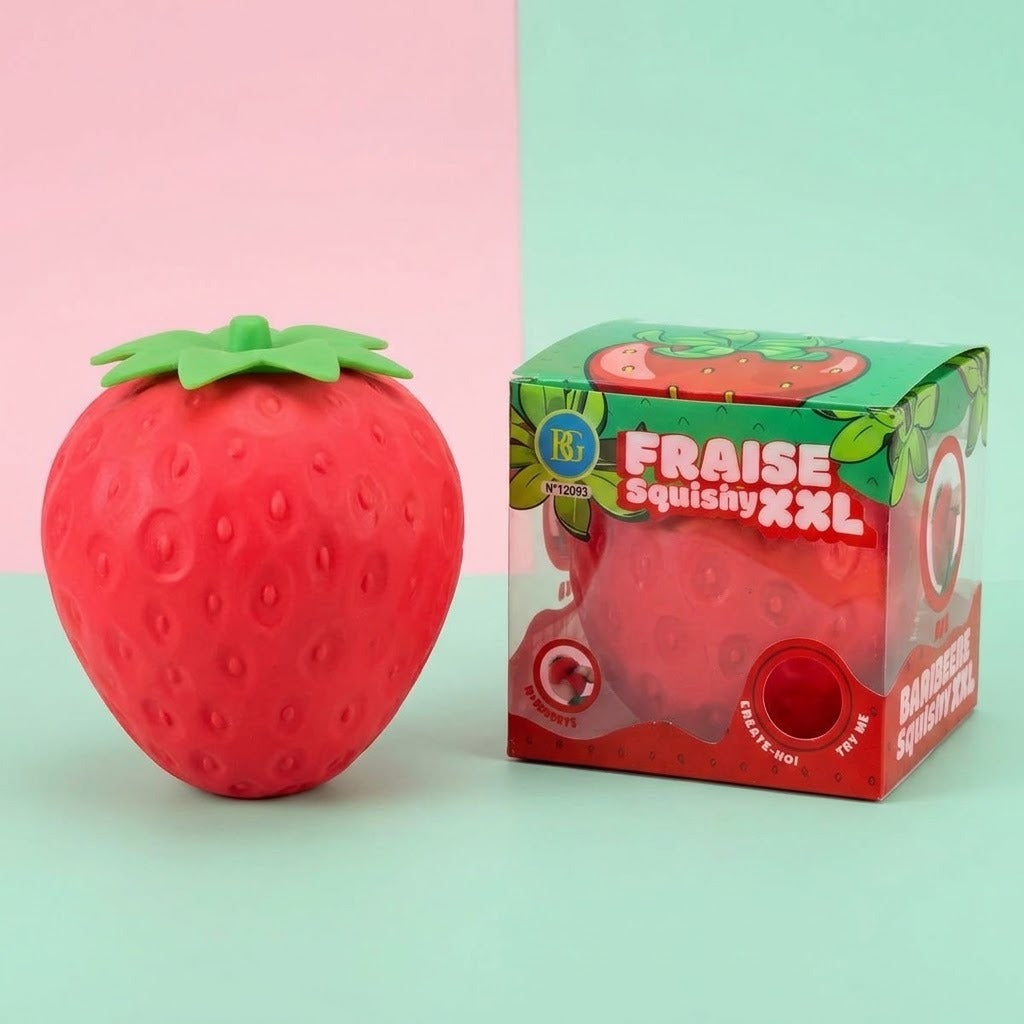 Giant Squishy Strawberry Stress Toy XXL 15 cm