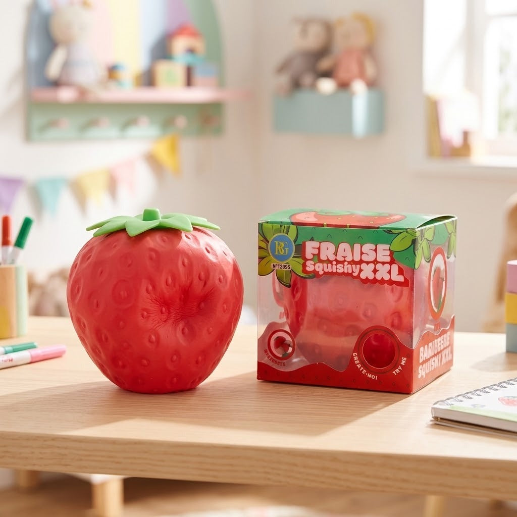 Giant Squishy Strawberry Stress Toy XXL 15 cm