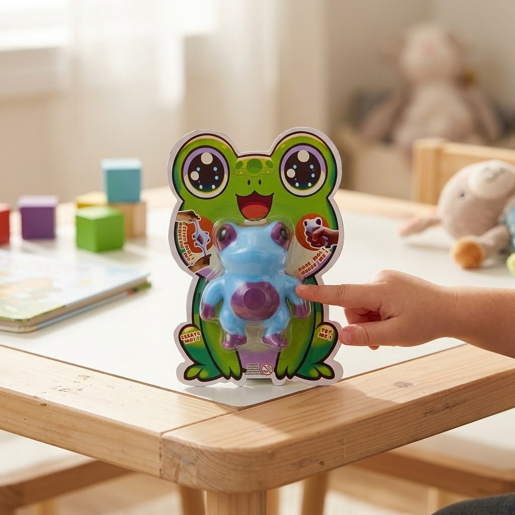 Frog Squishy Stress Toy Gel Filled 10 cm - lifestyle photo