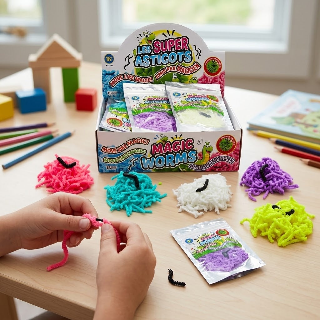 Magic Wriggling Maggot Putty Halloween Sensory Toy - lifestyle photo