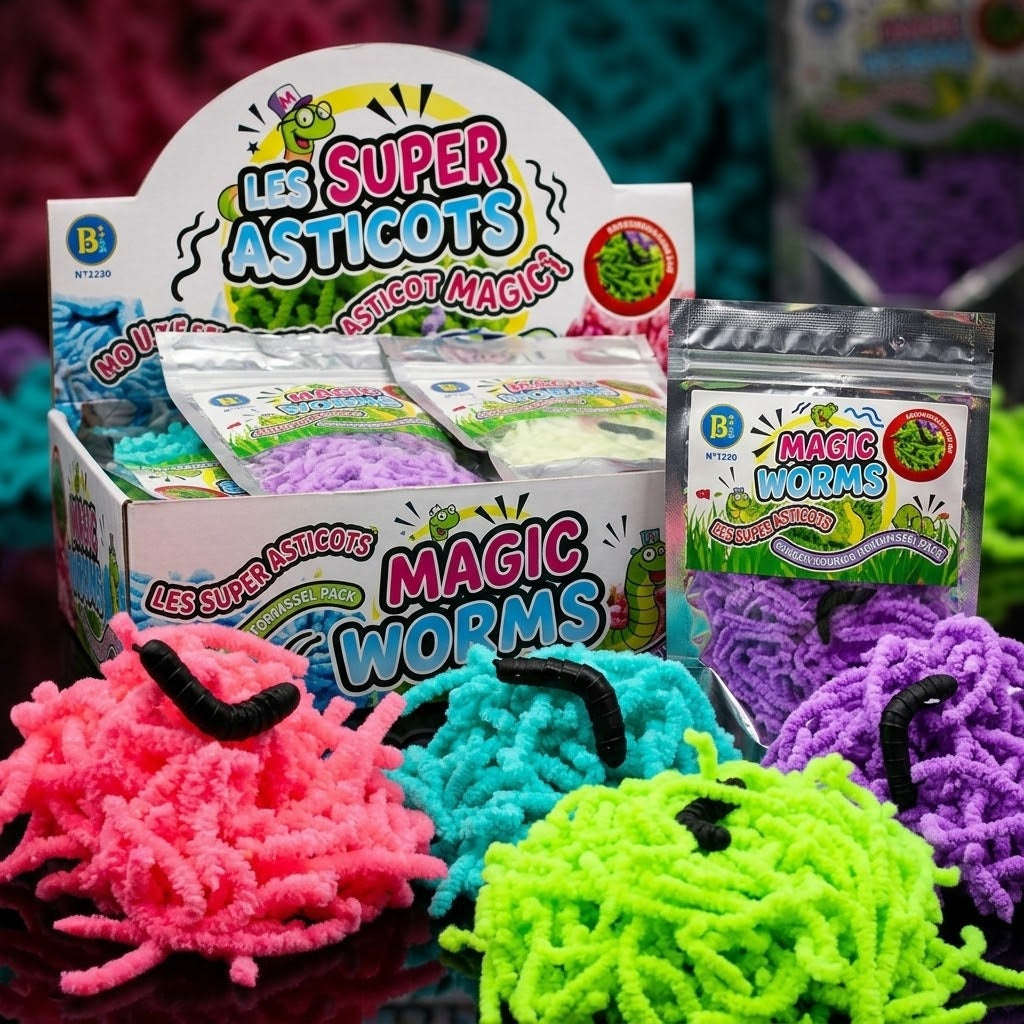 Magic Wriggling Maggot Putty Halloween Sensory Toy - close-up