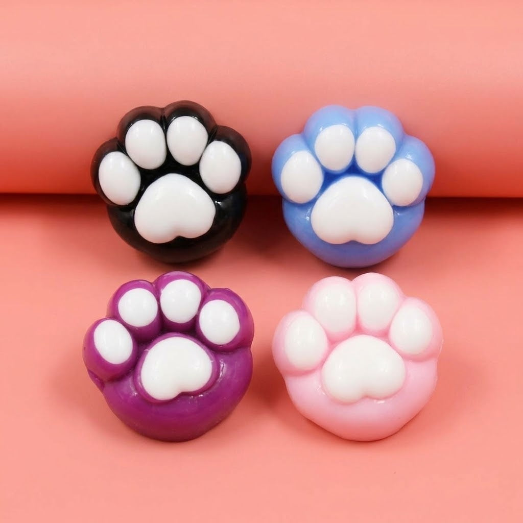 Sticky Cat & Dog Paw 5 cm Stretchy Fidget Toy - studio photo
