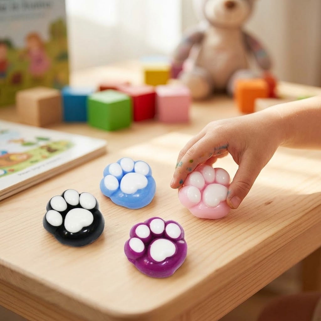 Sticky Cat & Dog Paw 5 cm Stretchy Fidget Toy - lifestyle photo