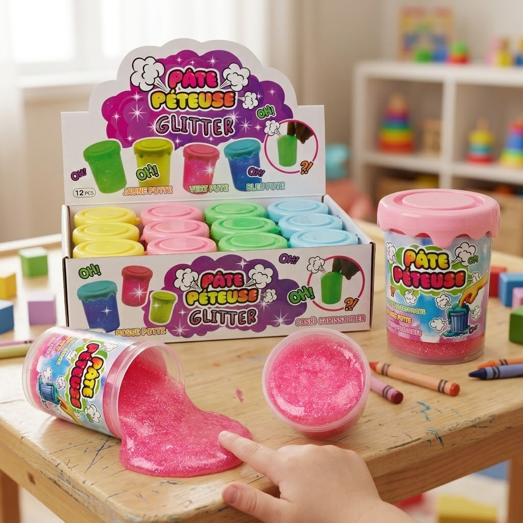 Glitter Fart Putty 130 g Sparkly Noise Putty - lifestyle photo