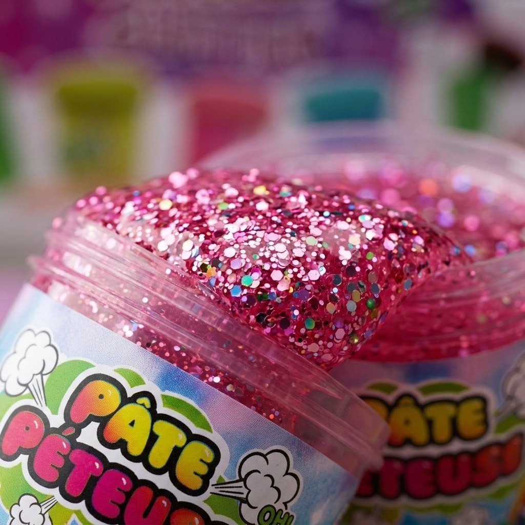 Glitter Fart Putty 130 g Sparkly Noise Putty - close-up