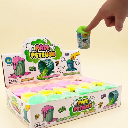 Fart Noise Putty Slime Pot – Funny Gag Toy - studio photo