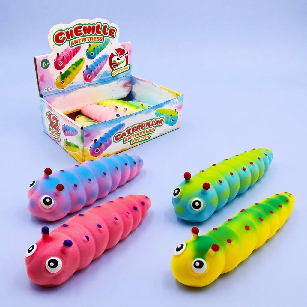 Stretchy Sand Caterpillar Stress Toy 16 cm - studio photo