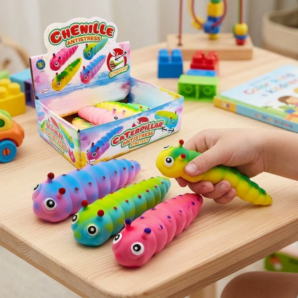 Stretchy Sand Caterpillar Stress Toy 16 cm - lifestyle photo