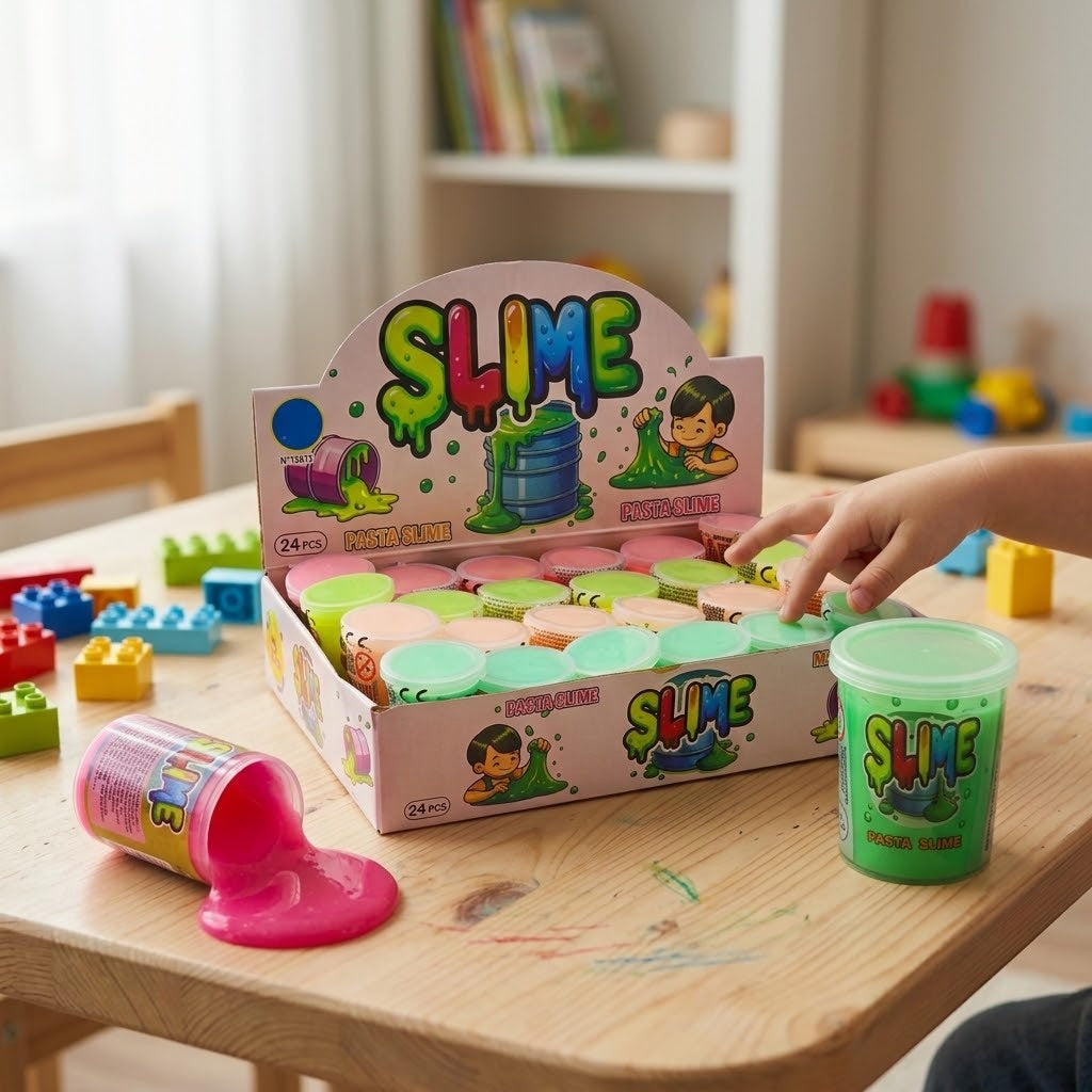 Slime Putty Barrel 40 g – Kids Sensory Slime Toy - lifestyle photo