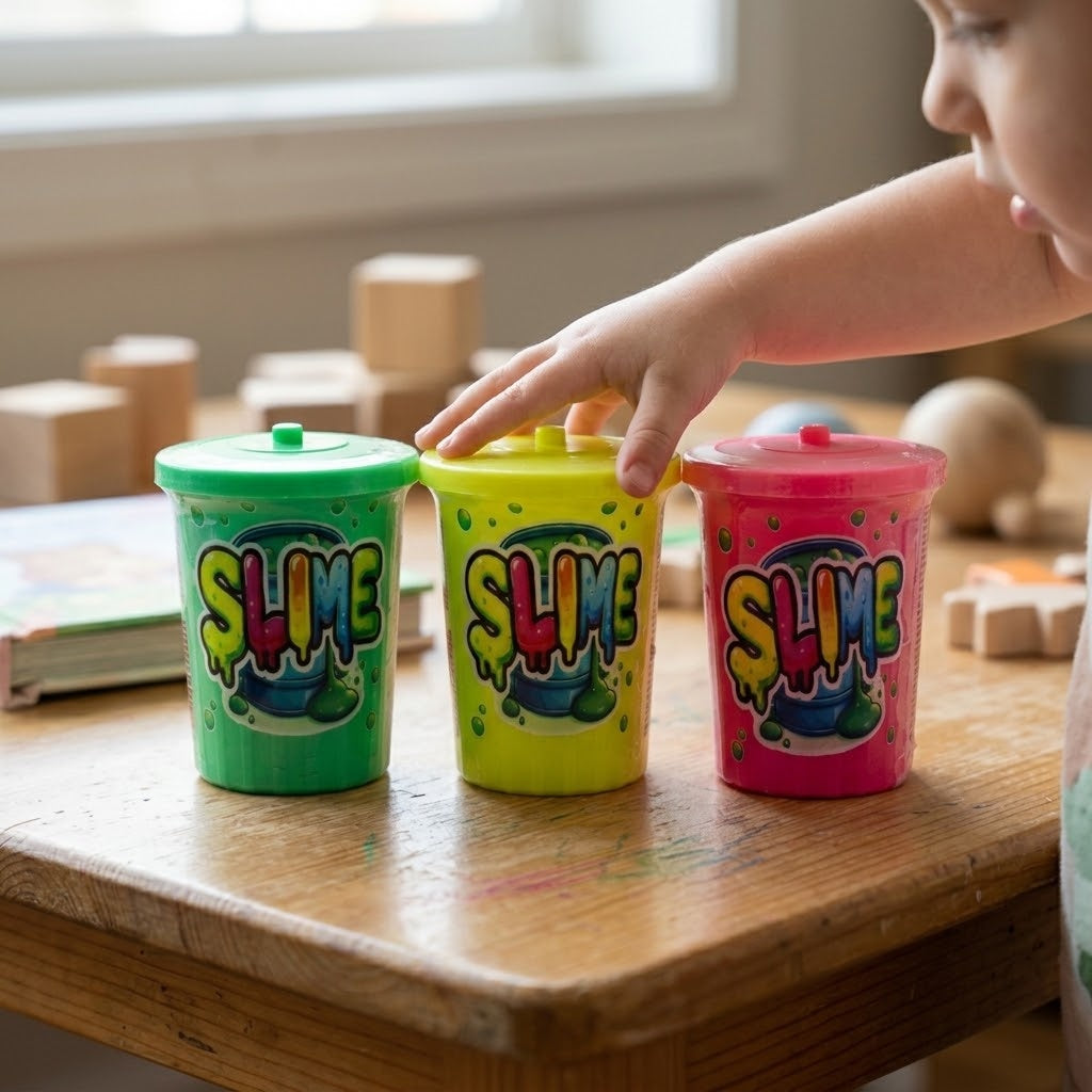 Neon Slime Barrel 80 g Fluorescent Slime Putty - lifestyle photo