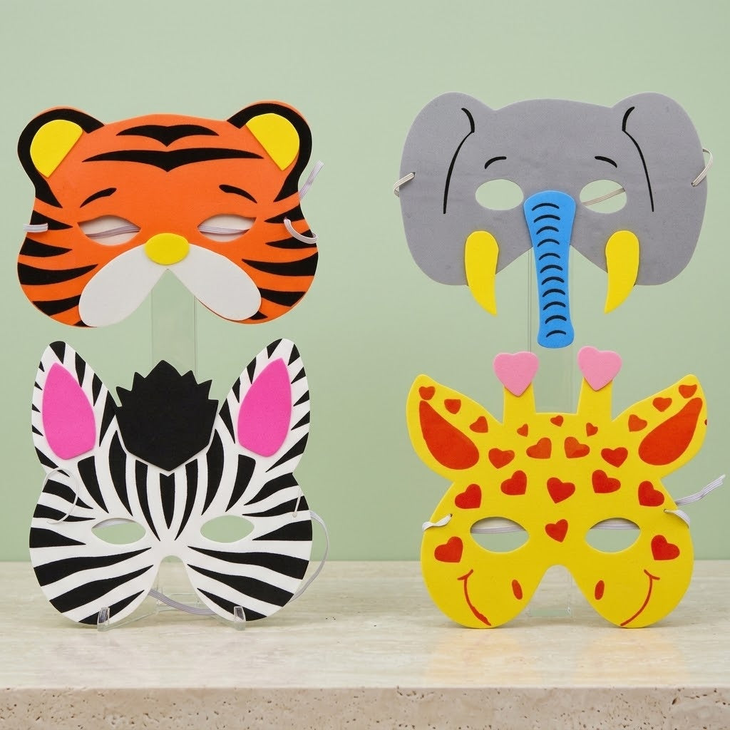 Wild Animal Foam Mask, Assorted - studio photo