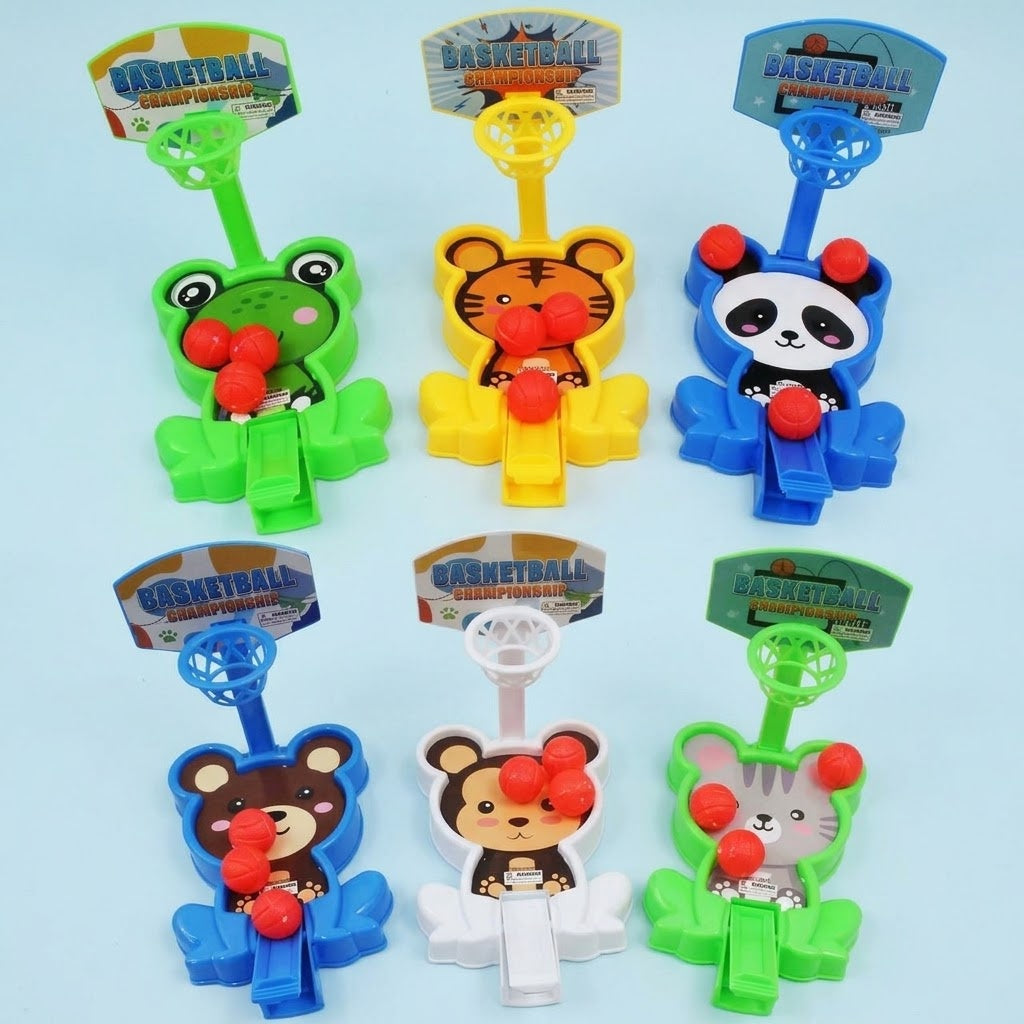 Animal Basketball Catapult Game with 3 Balls - studio photo