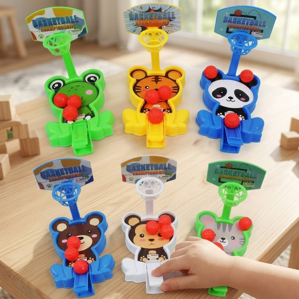 Animal Basketball Catapult Game with 3 Balls - lifestyle photo