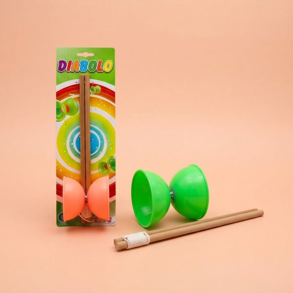 Diabolo Set 8.5 cm Juggling Toy with Sticks - studio photo