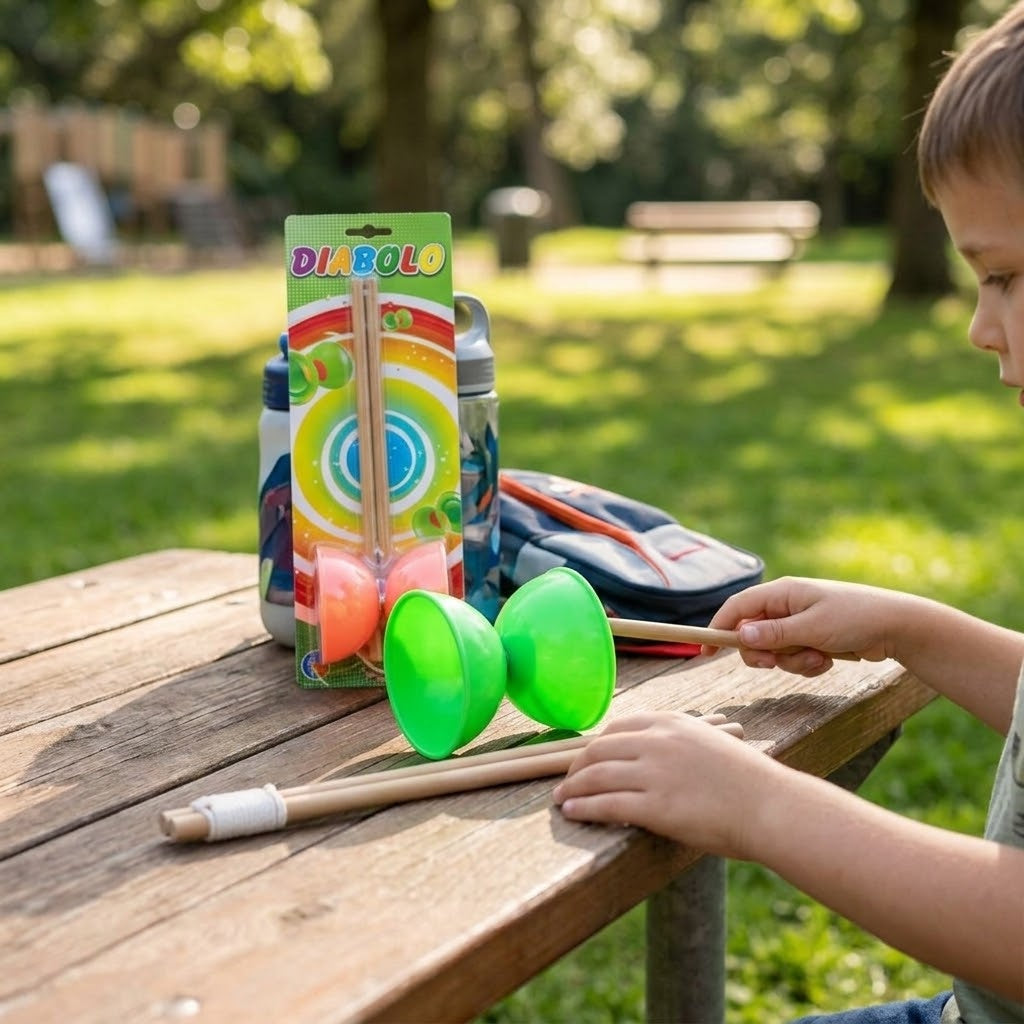 Diabolo Set 8.5 cm Juggling Toy with Sticks - lifestyle photo