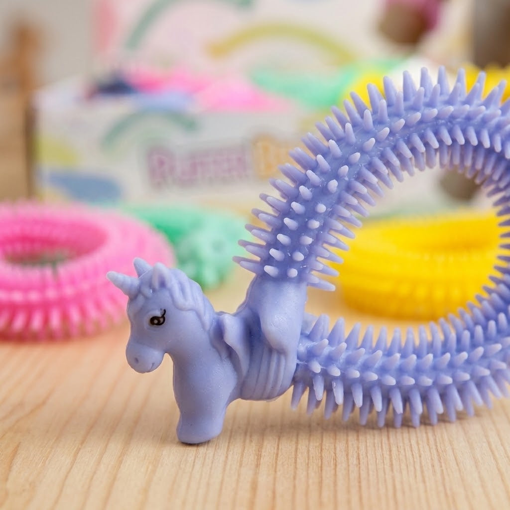 Puffer Unicorn Bracelet Squishy Kids Jewellery - close-up